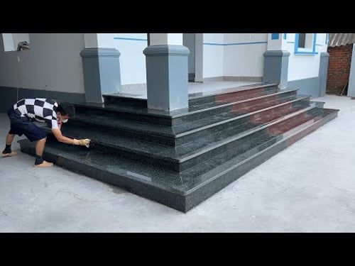 Finishing Outdoor Granite Porch Steps / Where Modern Construction Techniques Meet Traditional Art