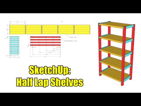 SketchUp: Proud Halflap Shelving System