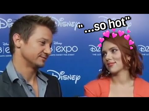 scarlett johansson flirting with everyone in the marvel cast for 13 minutes straight