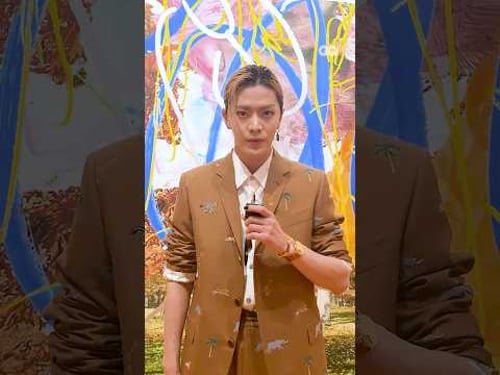 #市川團十郎 と #YUTA (NCT)がジェフ・クーンズの展覧会に訪れた。