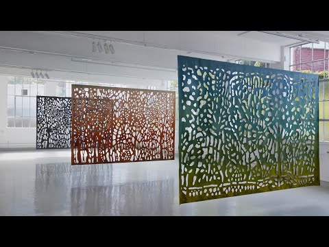 View the layered compositions of Norwegian textile artist Ingrid Aarset