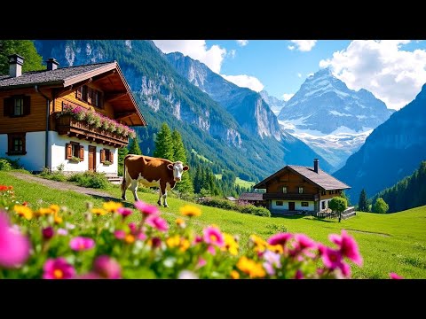 SPRING IN SWITZERLAND🇨🇭MOST BEAUTIFUL SWISS VILLAGE WILDERSWIL🌼DANDELIONS