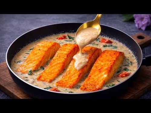 Healthy and DELICIOUS! Dinner in one pan! A new way to cook salmon that you'll love!