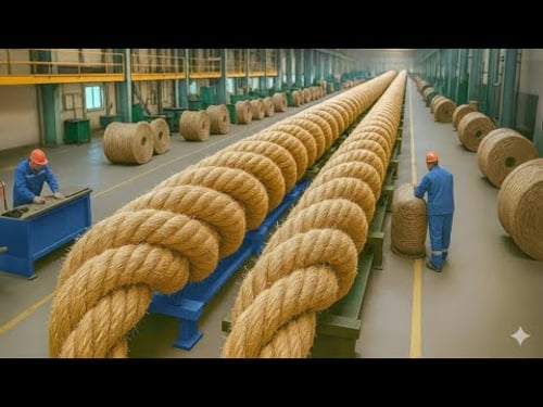 Inside Rope Factory – How Millions of Meters of Rope Are Made from Fibers (Full Process)