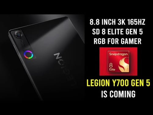 Legion Y700 Gen 5 Is Coming - SD 8 Elite Gen 5 Bigger Battery 8.8 Inch 3K 165Hz LCD
