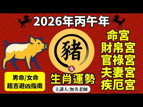 【🐷屬豬生肖必看】2026年生肖豬流年運勢預測|【2026丙午年生肖運程EP.6】👉@594sway|搜尋:無名老師