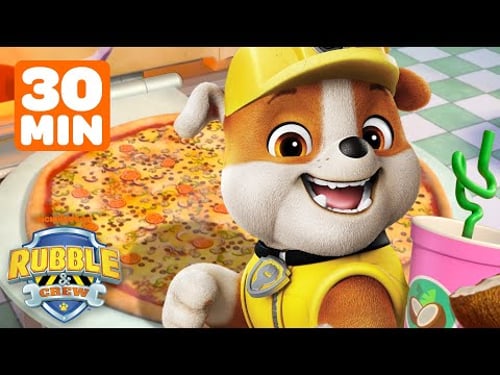 Rubble's Tastiest Pizza, Smoothies & Food! w/ Mix, Wheeler & Charger | 30 Minutes | Rubble & Crew