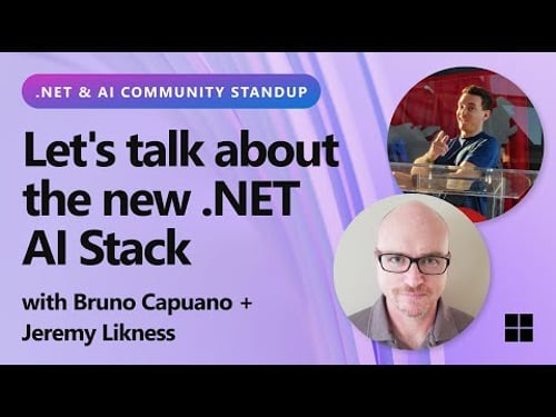 .NET AI Community Standup Topic: Let's talk about the new .NET AI Stack