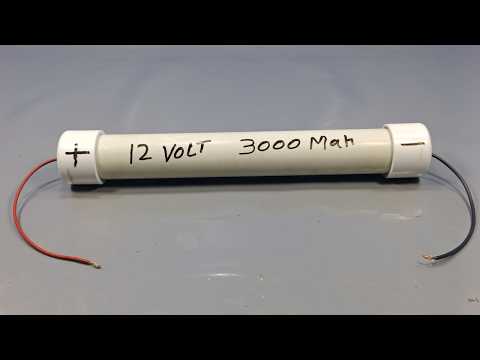 Create a Powerful Energy 12V Battery with Recycled Materials from PVC Pipe and Activated Carbon