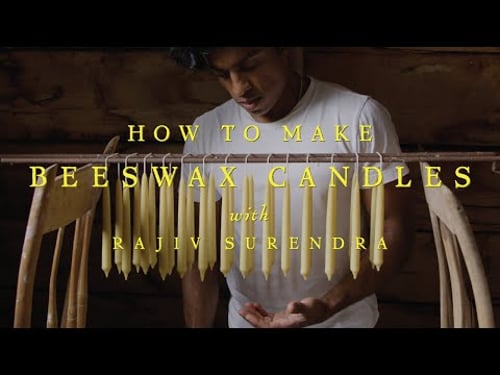 HOW TO MAKE BEESWAX TAPER CANDLES with Rajiv Surendra