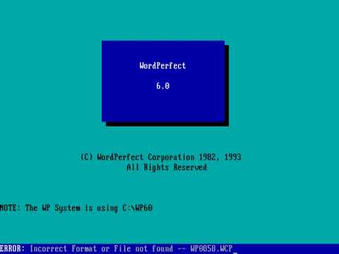 DOS applications - WordPerfect 6.0 for DOS