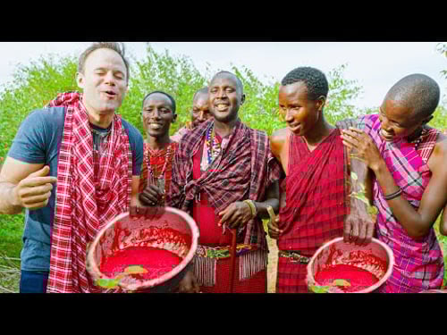 Trying EXTREME Tribal Food in Africa! Never Seen Masai Mara!! (Never Again!!)