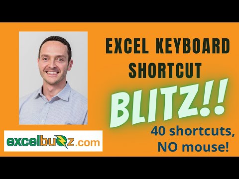 40 keyboard shortcuts! No-mouse challenge... Using Excel without touching the mouse!