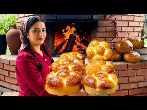 Real village life; recipe for making flower bread