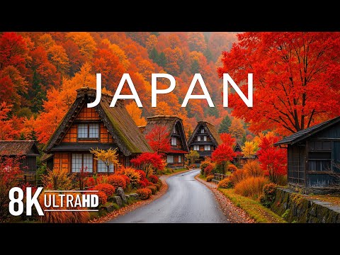 Autumn in Japan 8K UHD 🍁 Scenic Relaxation Film with Temples, Parks & Maple Leaves