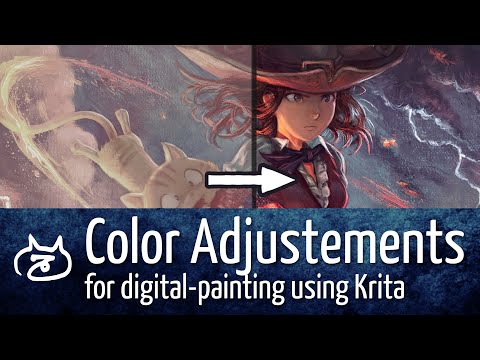 Color Adjustements for digital-painting using Krita