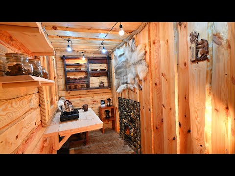 Finishing the Interior in the Off Grid Log Cabin Sauna, Installation of a Stone Stove