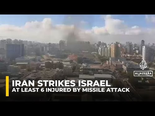 At least six people injured across central Israel after Iran fired missiles