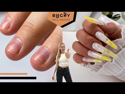 ON NAILS WITH CUT - EXTREME EXTENSION / FOLDING FRENCH UPPER FORMS #TatyanaBugry