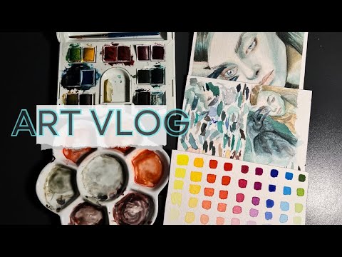 طورت رسمي بالالوان المائية في ٥ أيام !😳| Art Vlog