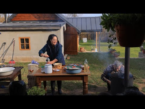 Village life. Fish day. New doors and a platform behind the cellar