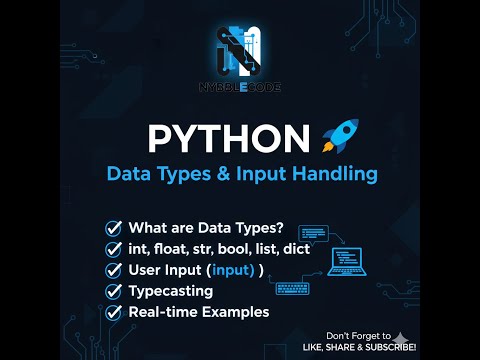 04.Overview of Data types in python | Input