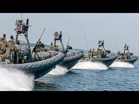 U.S. Marines Push the Limits, Racing Powerful Combat Boats Across Open Waters
