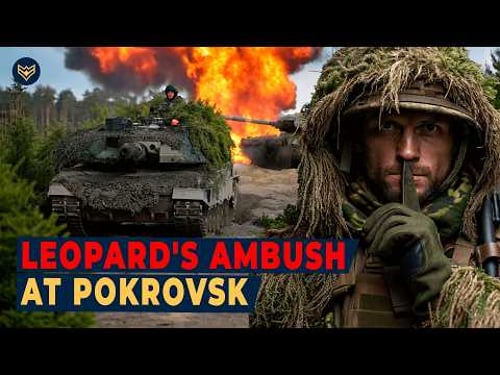 Ukrainian Leopard Ambushes Russian Convoy but Runs Out of Shells | COMBAT STORIES