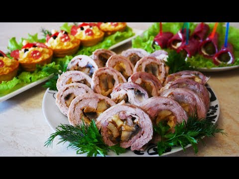 МЯСНОЙ рулет ВСЕ без УМА от НЕГО!!!! и БЫСТРЫЕ, ВКУСНЫЕ закуски на новогодний стол на Новый год 2021