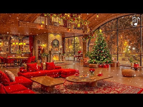 Warm Christmas Fireplace 2025 π² Relaxing Christmas Music & Crackling Fire for Sleep and Calm