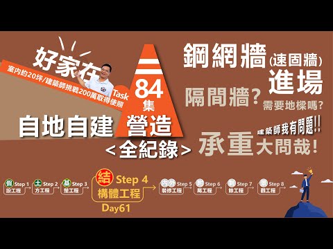 第84集-蓋房子過程Day61 鋼網牆(速固牆)進場組立,為何選擇鋼網牆?室內隔間的承重牆問題?!自地自建過程全記錄,建築師下海挑戰200萬蓋到領使用執照