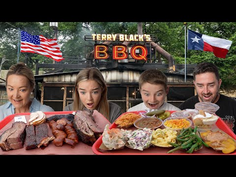 New Zealand Family try real Texas BBQ for the first time! (TERRY BLACK'S)