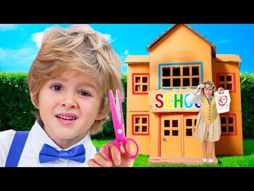 Eva and Friends Funny Adventures and Cardboard Hotel Challenge for kids