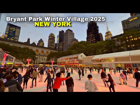 Bryant Park Winter Village Opening Day 2025 Full Walkthrough 4K | NYC Most Magical Christmas Market