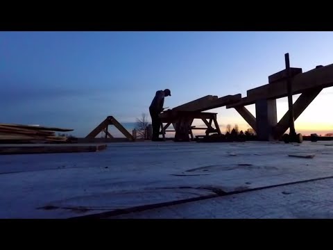 Man Builds A Massive Timber Frame Alone From The Forest: Full Movie