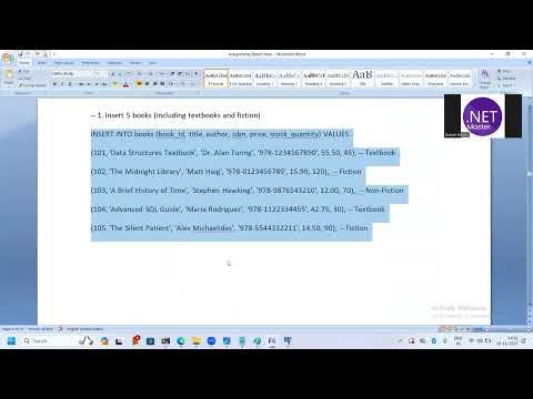 SQL Project Explaining to Student