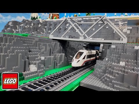 Building a LEGO Mountain Train Tunnel!