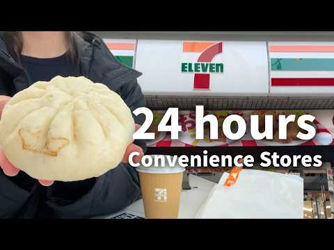 24 Hours Living on Convenience Store Food | Japanese Office Worker Vlog
