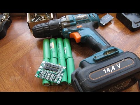 Шуруповёрт с аккумулятором на 5 Ампер-Часа переделка НА Li-ion своими руками