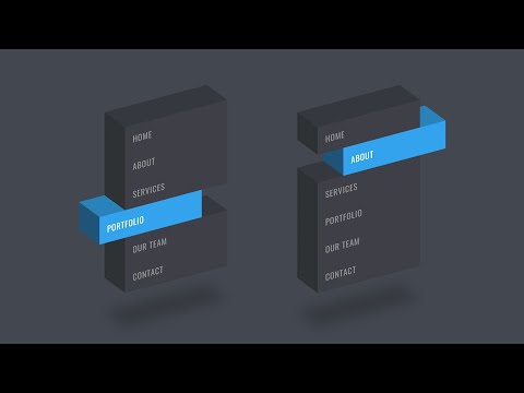 CSS Isometric Menu Hover Effects @OnlineTutorialsYT Html CSS 3D Menu