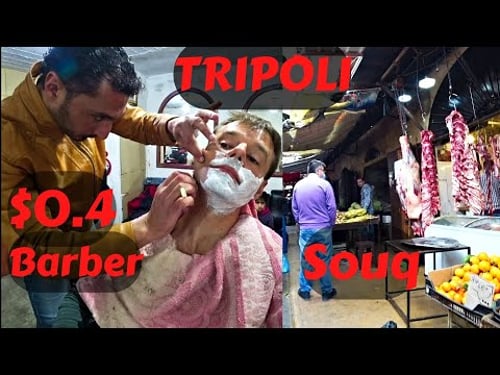 🇱🇧 $0.4 razor shave | Tripoli cheapest barber | Souq walking tour | Lebanon | mE 12