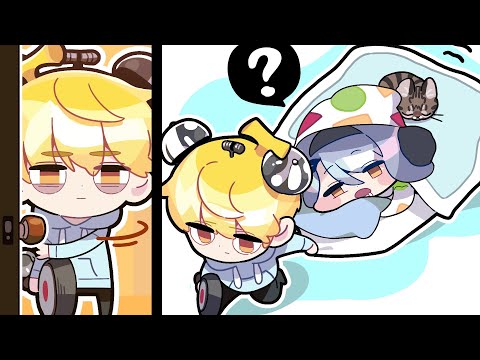 잠든 나를 깨우러 온 그 남자...!