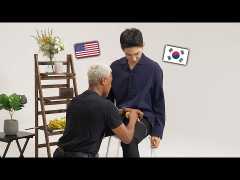 Korean gay measured American gay's BODY SIZE for the First Time!