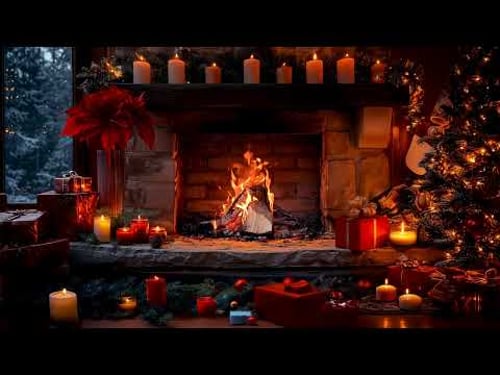 π Cozy Winter Fireplace β Relaxing Jazz Piano & Christmas Ambience for Study and Relaxation