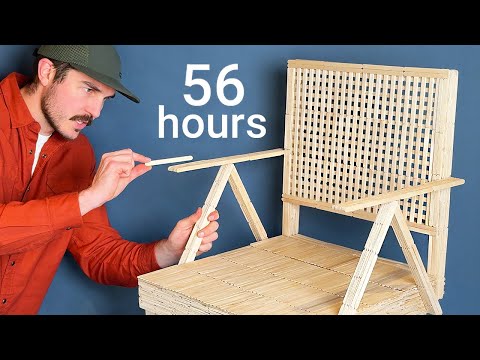I Built a Luxury Chair Using Popsicle Sticks