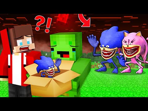 JJ and Mikey SAVE Baby SHIN SONIC TAPES From EVIL SCARY PARENTS in Minecraft Maizen!
