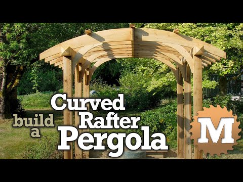 Build a Curved Rafter Cedar Pergola - Sawn Arches