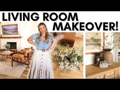LIVING ROOM MAKEOVER || HOME DECORATING IDEAS || REFRESHING OUR SPACE || RUSTIC MODERN DECOOR