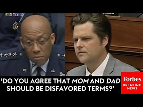 'You Don't Think It Disrespects People?': Matt Gaetz Grills General On 'Inclusive' Language Guidance
