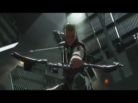 Hawkeye action scenes from the cartoons Compilation(1994-2025)